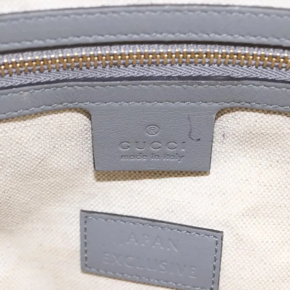 Gucci Leather Tote Bag Gray
